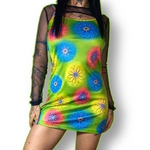 MINI NEON PRINT DRESS✨